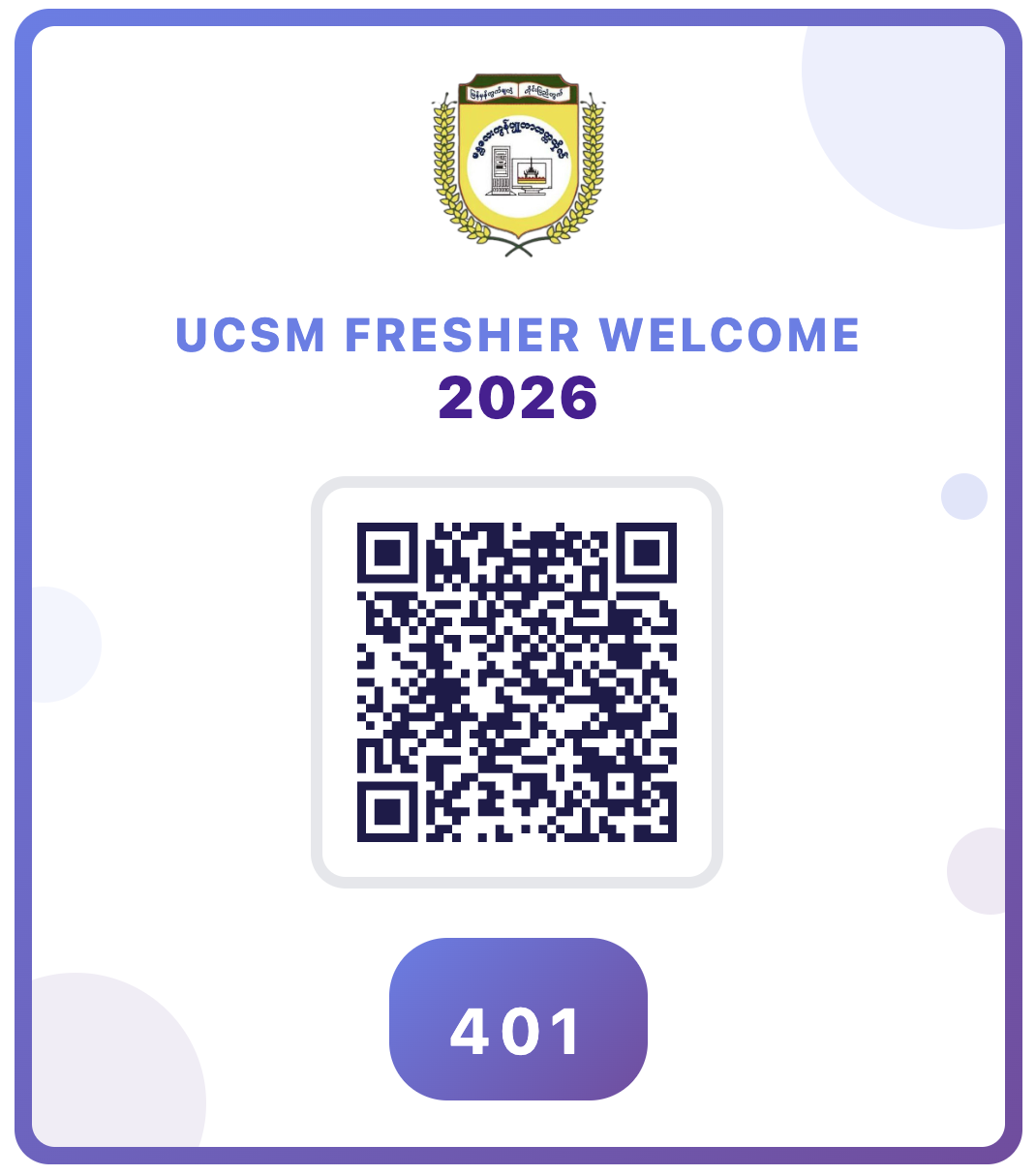 Sample voting ticket (QR) for the live app